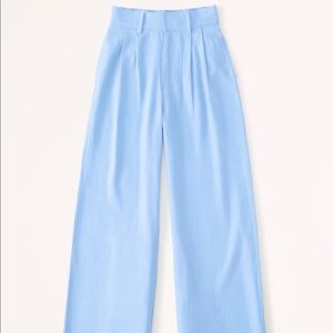 Abercrombie & Fitch Tailored Linen Wide-Leg Pants